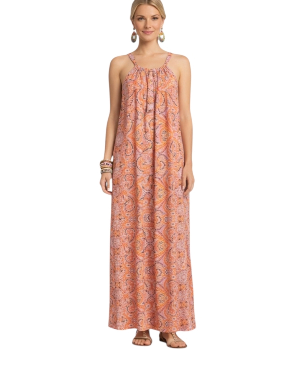 BCBGMAXAZRIA “Mia” Paisley Maxi Dress – Medium